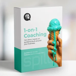 Product box for a training product titled " 1- on - 1 Coaching"